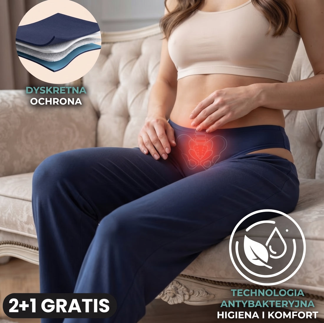 Bielizna chłonna Veluna Comfort — zestaw 3 sztuk